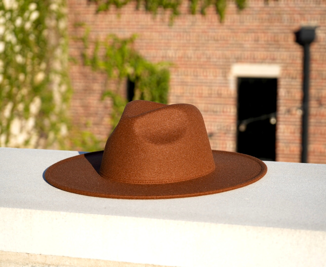 Atlanta Wide Brim Fedora - Brown