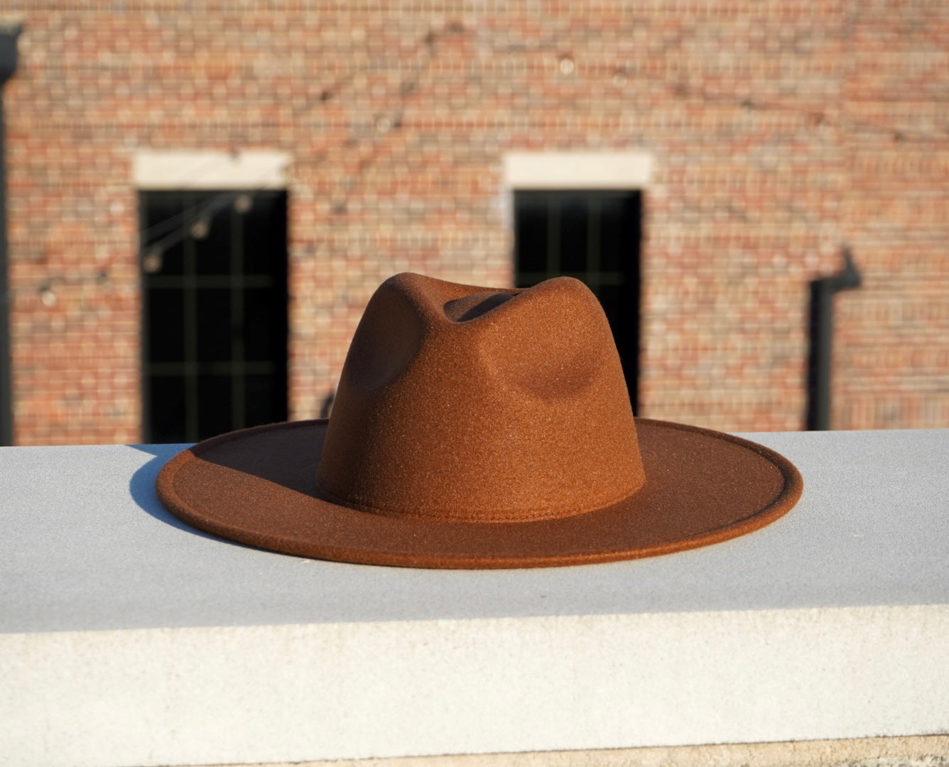 Atlanta Wide Brim Fedora - Brown