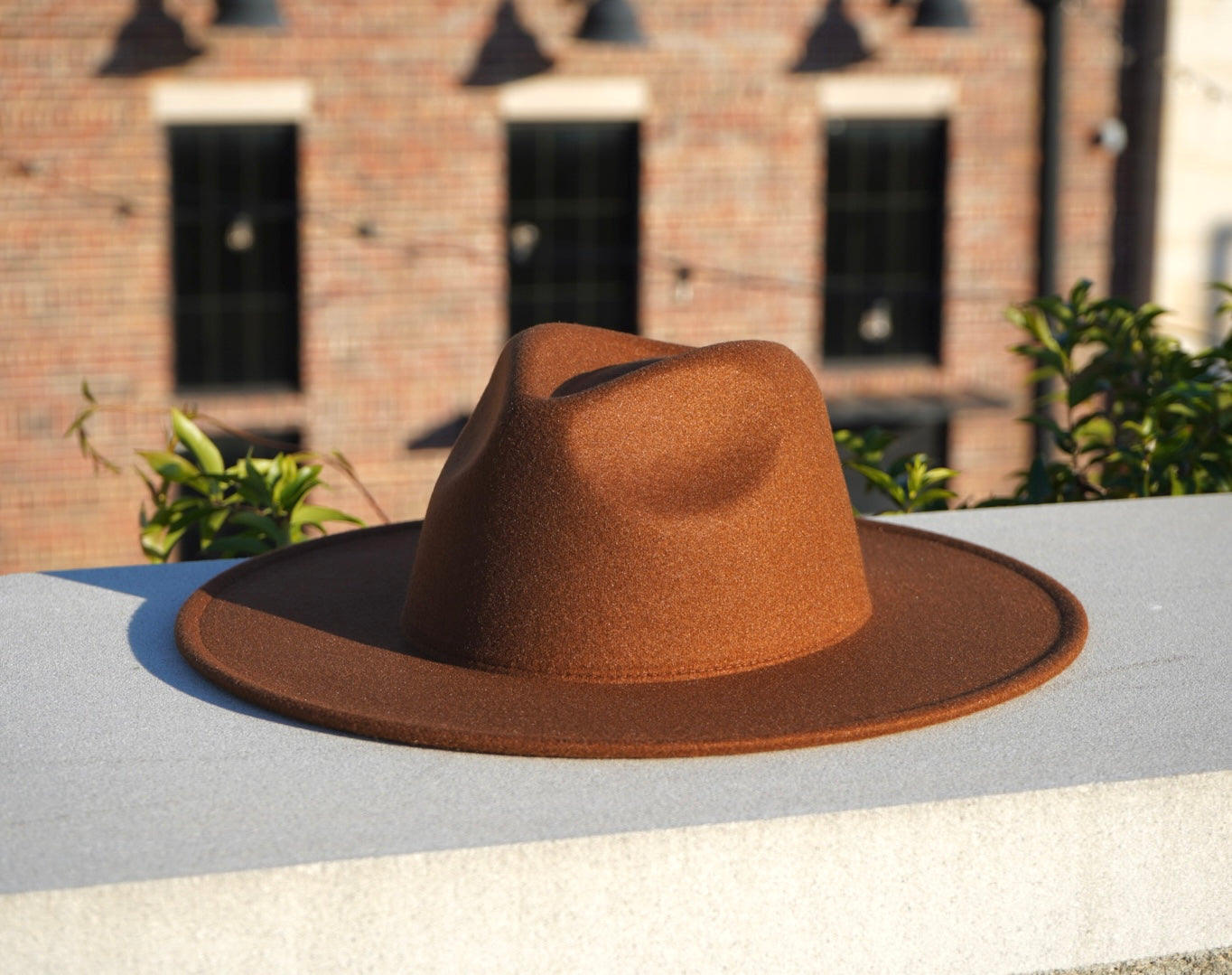 Atlanta Wide Brim Fedora - Brown