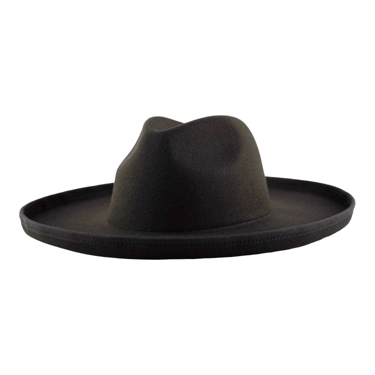 Dallas Plain Pencil Brim Fedora - Black