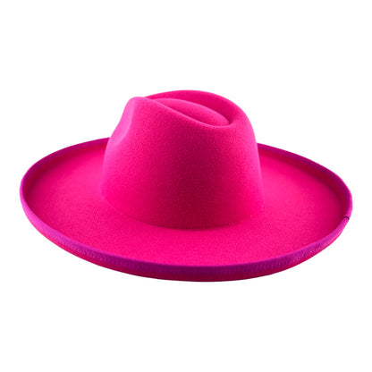 Dallas Plain Pencil Brim Fedora - Fuchsia