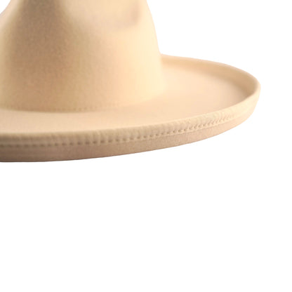 Dallas Plain Pencil Brim Fedora - Cream