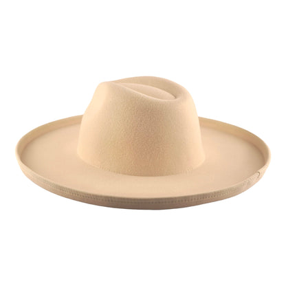 Dallas Plain Pencil Brim Fedora - Cream