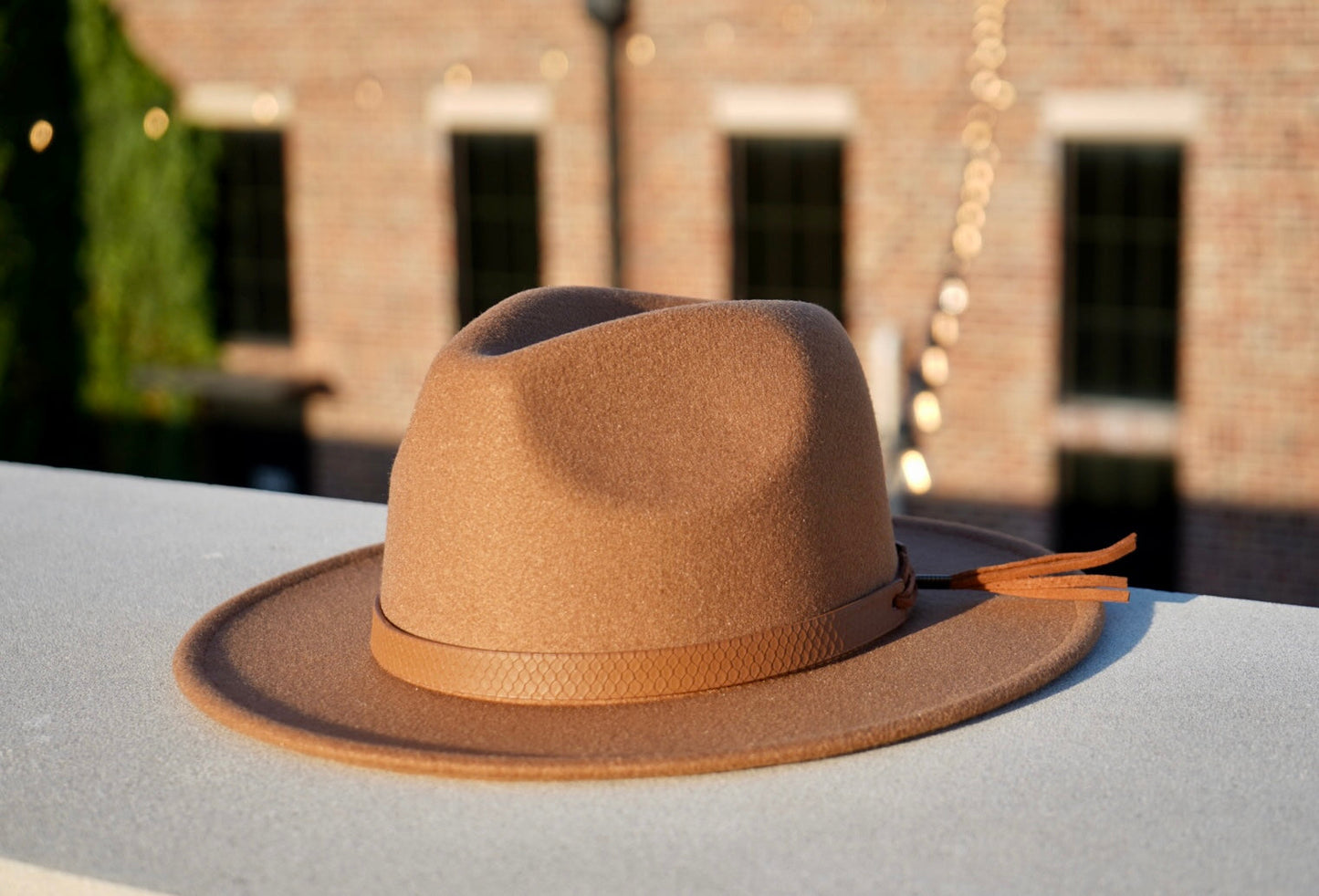 Rivet Fedora - Dark Tan