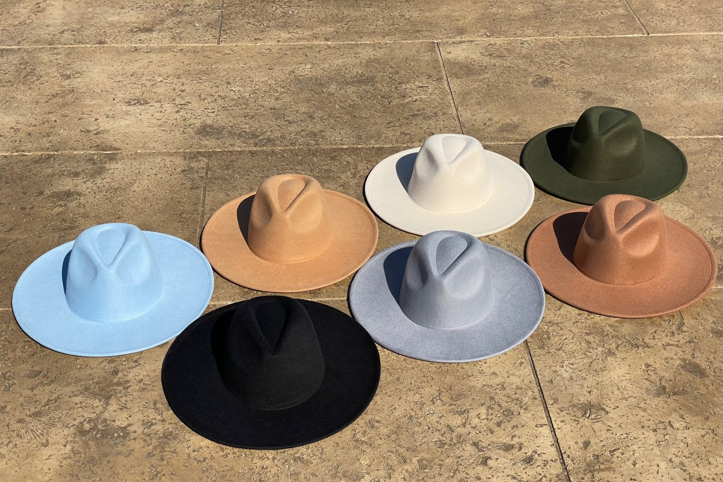 Atlanta Wide Brim Fedora - Dark Tan