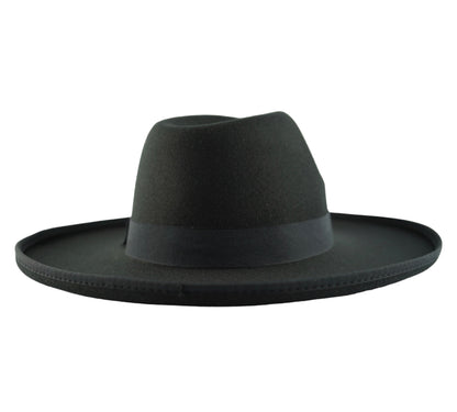 Dallas Pencil Brim Fedora - Black