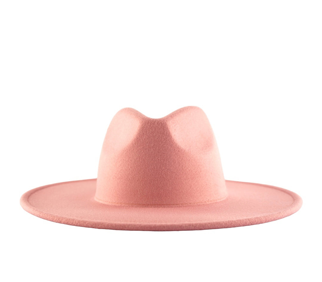 Wholesale Fedoras Wide Brim Hat - Pink